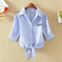 women shirts blouses Striped blouse blusas mujer Korean ladies tops blusas y Plus Size Clothing 4xl Chemise Femme camisa mujer