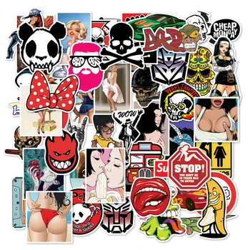 

100pcs Colorful Random Funny Waterproof PVC Stickers for Suitcase Skateboard Laptop Fridge Stickers Sexy Lady Animals Sticker