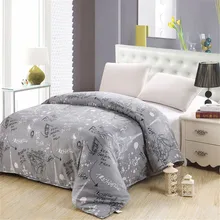 Роскошное постельное белье с серым и белым цветочным принтом, с рисунком Эйфелевой башни, пододеяльник для пододеяльника, хлопок, мягкий и удобный