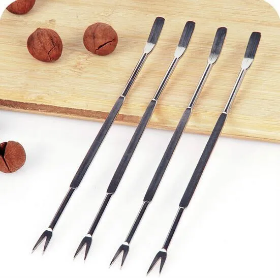 

5ps/lot Stainless Steel Lobster Crab Needle Multifunctional Walnut Needle Fruit Fork Kitchen Gadgets Seafood Tools OK 0428
