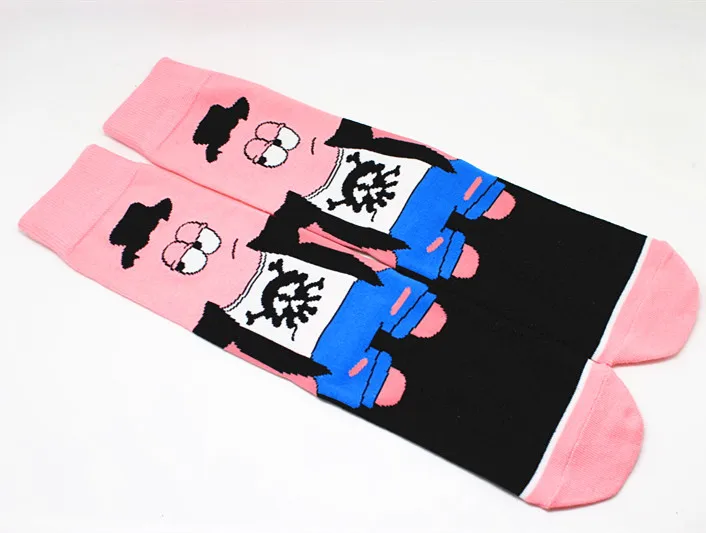 Персонализированные носки с принтом аниме, модные забавные носки с рисунками из мультфильмов для мужчин и женщин, удобные разноцветные носки из хлопка