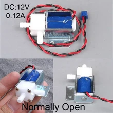 Нормально открытый воздушный водяной клапан DC12V 120mA Соленоидный клапан мини электрический клапан диспутированный клапан N/O
