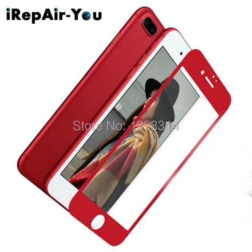 IRepair вы новый красный 3D изогнутый полный охват экрана Защитная пленка для iPhone 7 6 6S