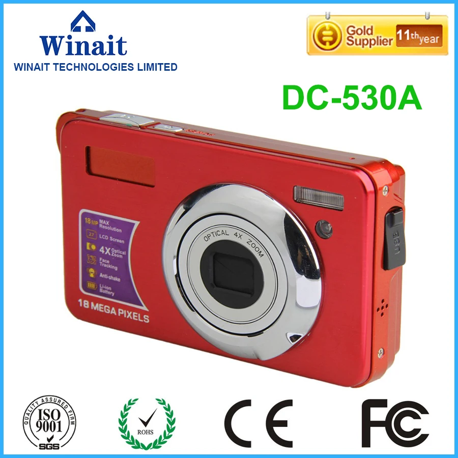 

High quality with Reasonable price!Digital Camera DC-530A 3X Optical zoom 32GB Memory Card Face and Smile Detection Camera
