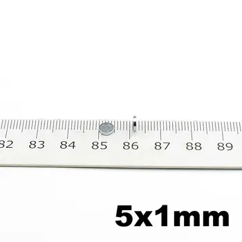 

NdFeB Small Strong Magnet Precision Neodymium Sensor Magnets Disc Dia. 5x1mm N42 Mini Powerful Magnetics Fridge Magnets 100pcs