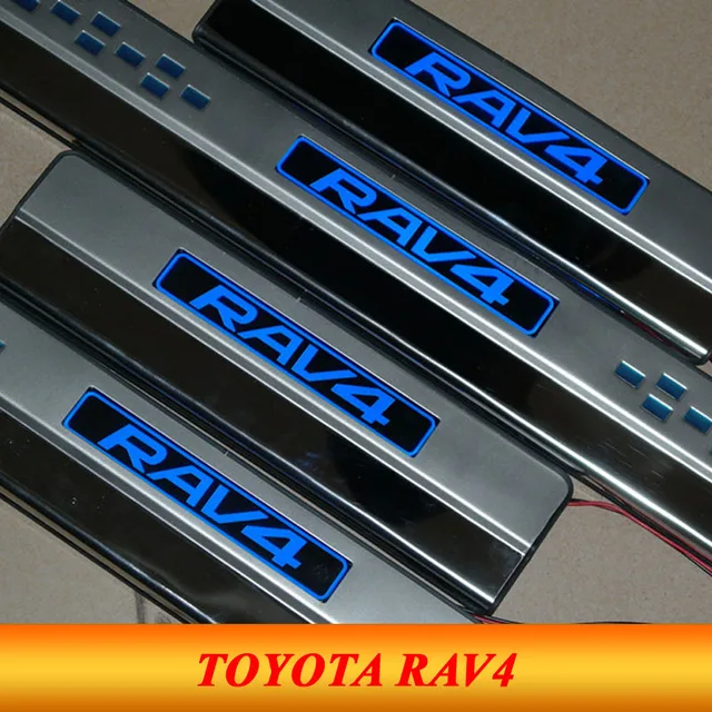 2014 2015 Toyota RAV4 Rav 4 Stainless Steel Light Illuminated Door Sill