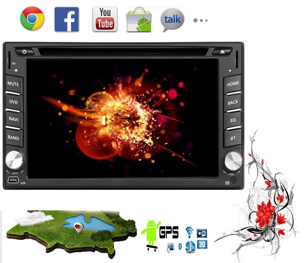 

7 "Android 8.1 capacitive screen 2 Din car radio DVD navigation For Nis Qashqai Kia Ceed Honda Civic suzuki WIFI radio