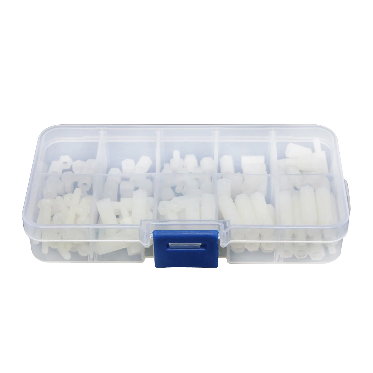 

HHTL-Box of 120Pcs M3 Nylon Hex Spacers Screw Nut Stand-off Plastic Accessories Kit White