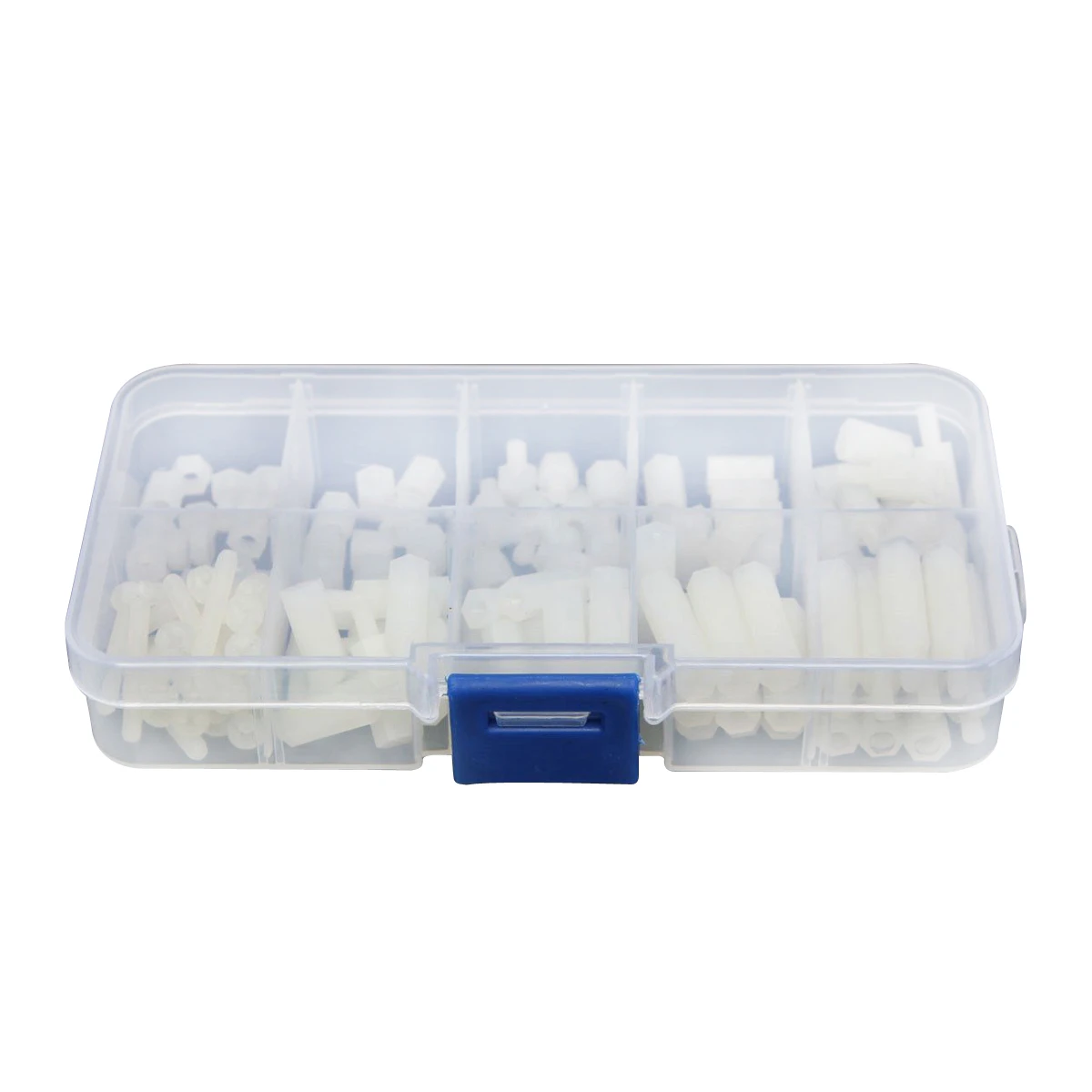 Box of 120Pcs M3 Nylon Hex Spacers Screw Nut Stand-Off Plastic Accessories Kit White 