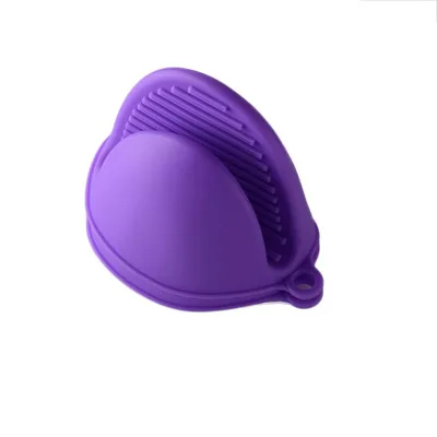 F Purple Силиконовый кухонный Органайзер, изолированные теплоизоляционные зажимы для микроволновой печи, перчатки с горячей пластиной, Нескользящие уплотненные перчатки, Новое поступление - Цвет: F Purple