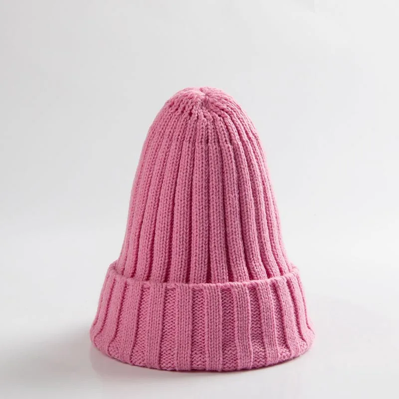 Родитель Ребенок шляпа на зиму Осень детская шапка детские шапочки шапка детская шапка зимняя теплая детская вязаная детская шапочки Ms. MinShu - Цвет: pink