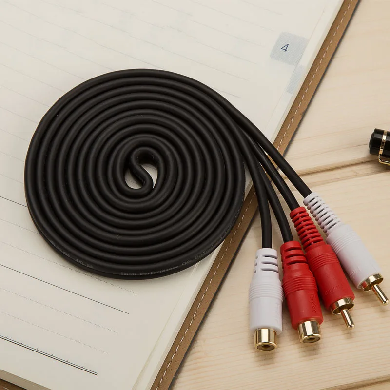 WinAqum Dual RCA Digital Coaxial Audio Cable 2RCA 3RCA Male To Female M/F Plug Coax Adapter Video Wire | Электроника