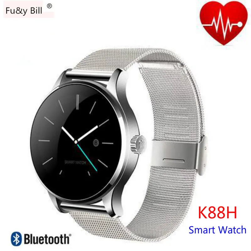 New Fashion Round Screen K88H Bluetooth Smart font b Watch b font Android IOS font b