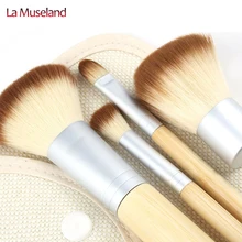 Hot Sale 1set/4Pcs Brushes Earth-Friendly Bamboo Elaborate Professional Cosmetic Makeup Brush Sets #1404