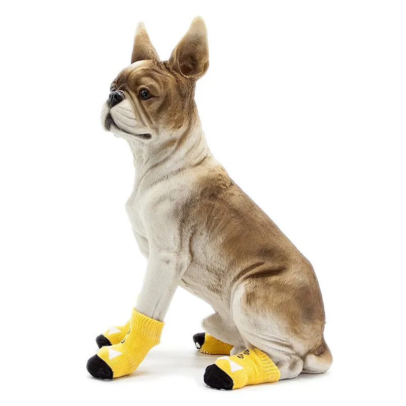 Домашние носки для собак с милым медведем в форме сердца, с бантиком, Осень-зима,, 4 шт./компл., хлопковые носки для собак