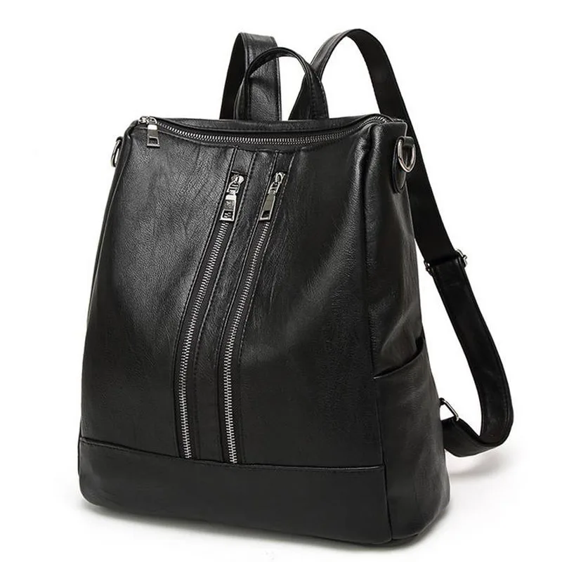 2017 Popular Fashion PU Leather Backpacks High Quality Women Backpack Famous Brands Large Capacity Travel Backpack