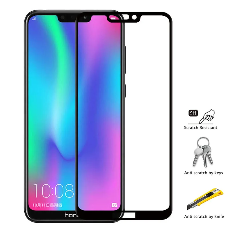 Защитное стекло для Huawei Honor 8X 8C полное покрытие Защита экрана Play 8A 8S закаленное honer