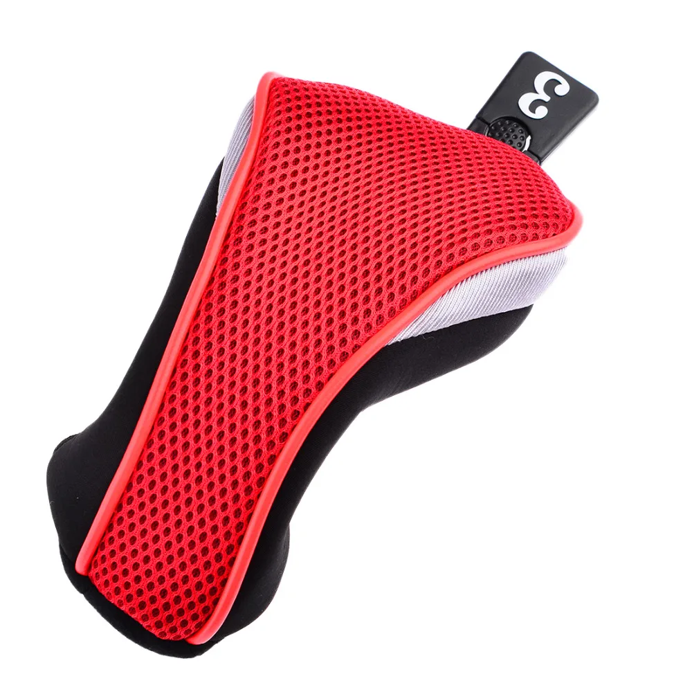 3Pcs/Set Club Heads Cover Soft Wood Golf Club Driver Headcovers