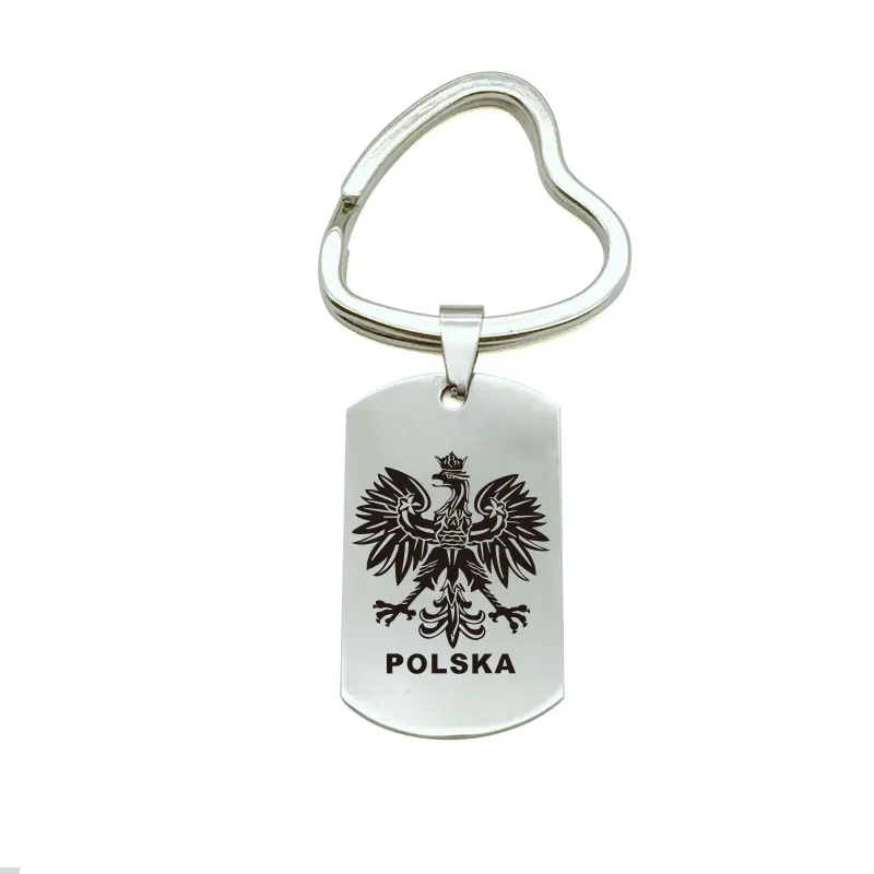 Мода животный принт Polska брелок Металлический брелок сумка для ключей парный брелок автомобиль брелок в подарок Мужчины WomenC5-1383
