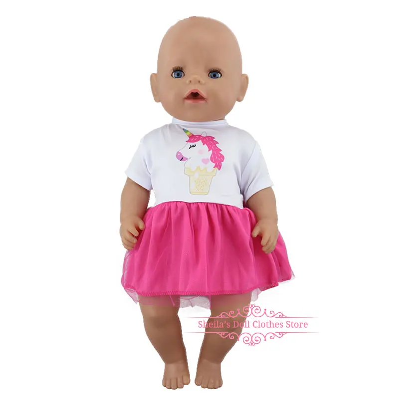 Llovely платье с цветочным рисунком подходит для 43 см Baby Doll 17 дюймов Baby Doll Одежда и аксессуары - Цвет: 15