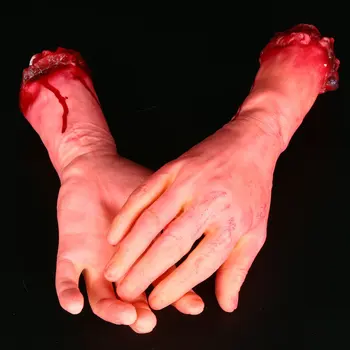 

1pcs Halloween props horror prosthetics limbs palm scary whole body toys free shipping
