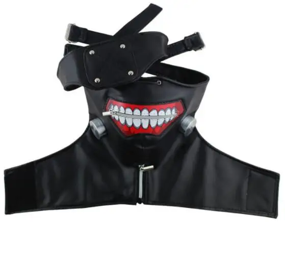 

new Party Cosplay Mascaras de Anime Adjustable Halloween Masks PU Leather Japanese Blinder Kaneki Ken Tokyo Ghoul Mask