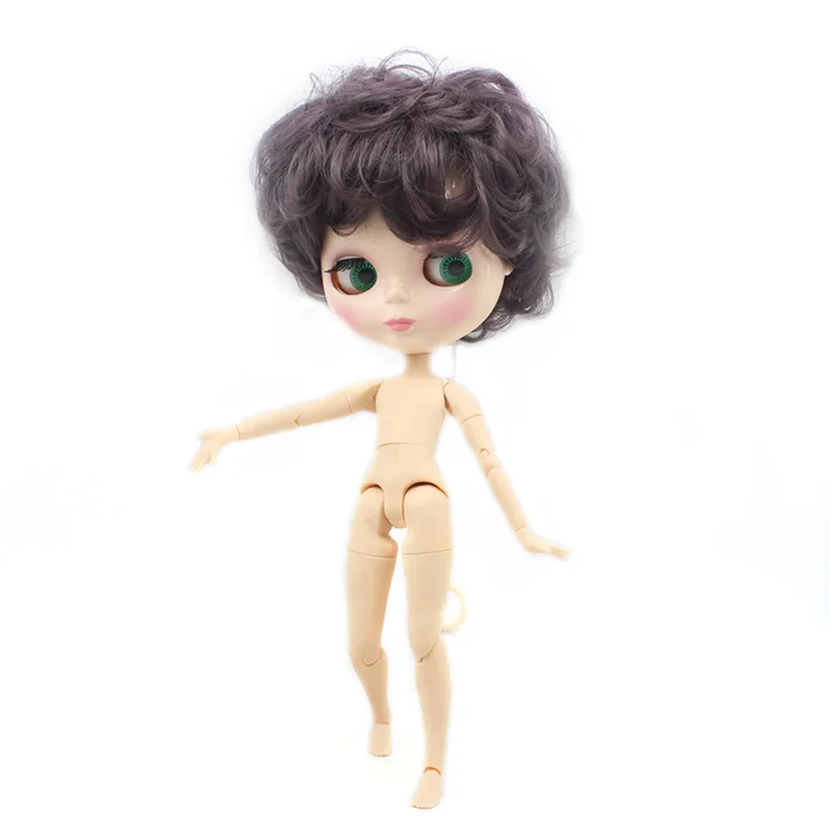 Ледяная фабрика blyth кукла мальчик тело bjd игрушка Фиолетовый Короткие волосы BL9219 1/6 30 см голая кукла - Цвет: boy doll