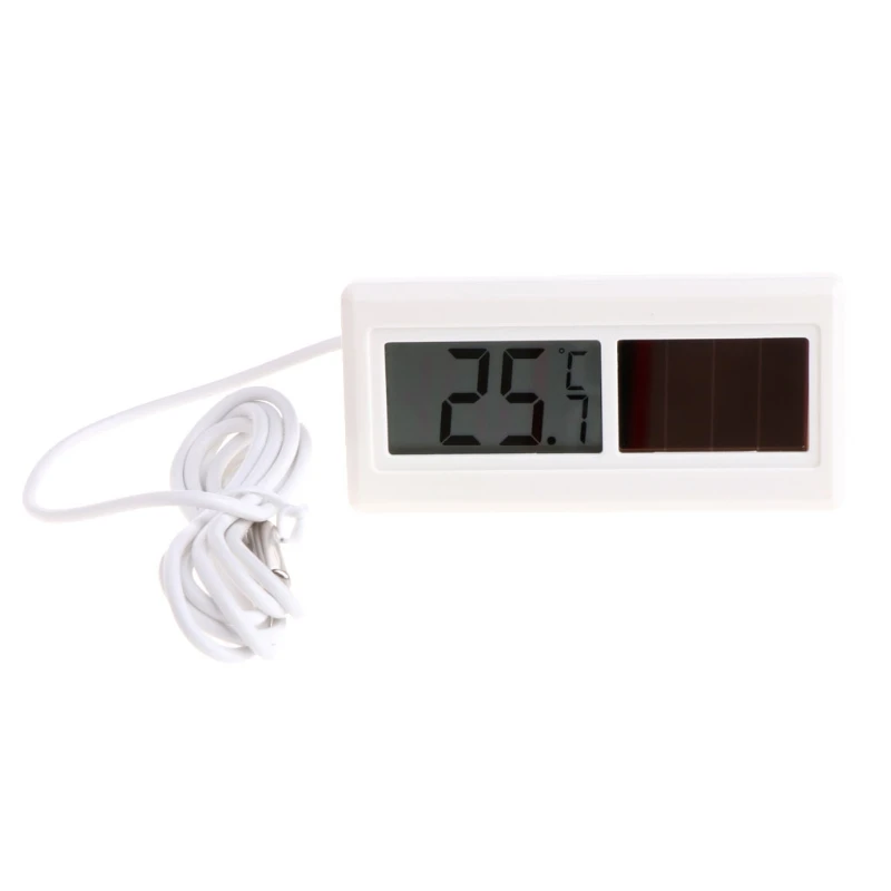 

Mini Potable Solar Powered Digital LCD Thermometer Temperature Sensor Cable 1M G07 Great Value April 4