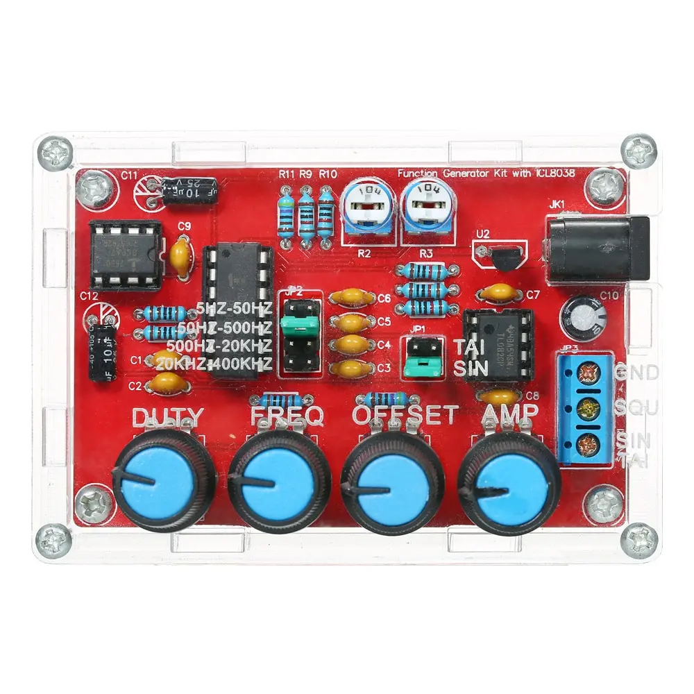 Сигнал генератор набор для домашнего мастера функция генератор синтезатор 5 Гц~ 400 кГц Регулируемая частота амплитуда ICL8038