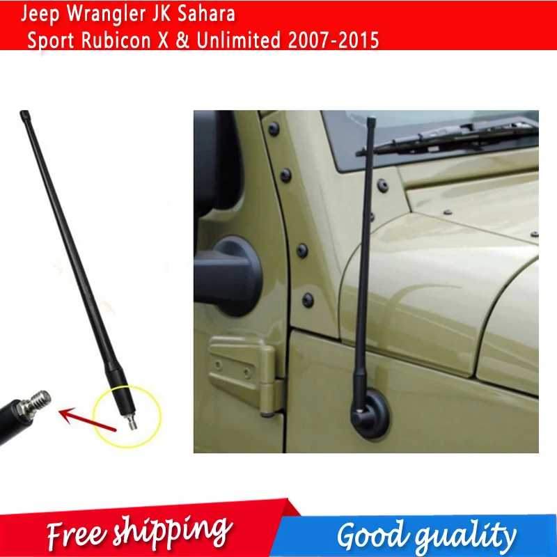 Автомобильная антенна сигнала FM AM (13 дюймов) для Jeep Wrangler JK Sahara Sport Rubicon X & Unlimited 2007