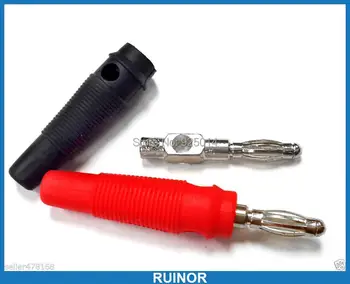 

10PCS Red Black Soft silicone 4MM Banana Plug for Binding Post JACK Test probe