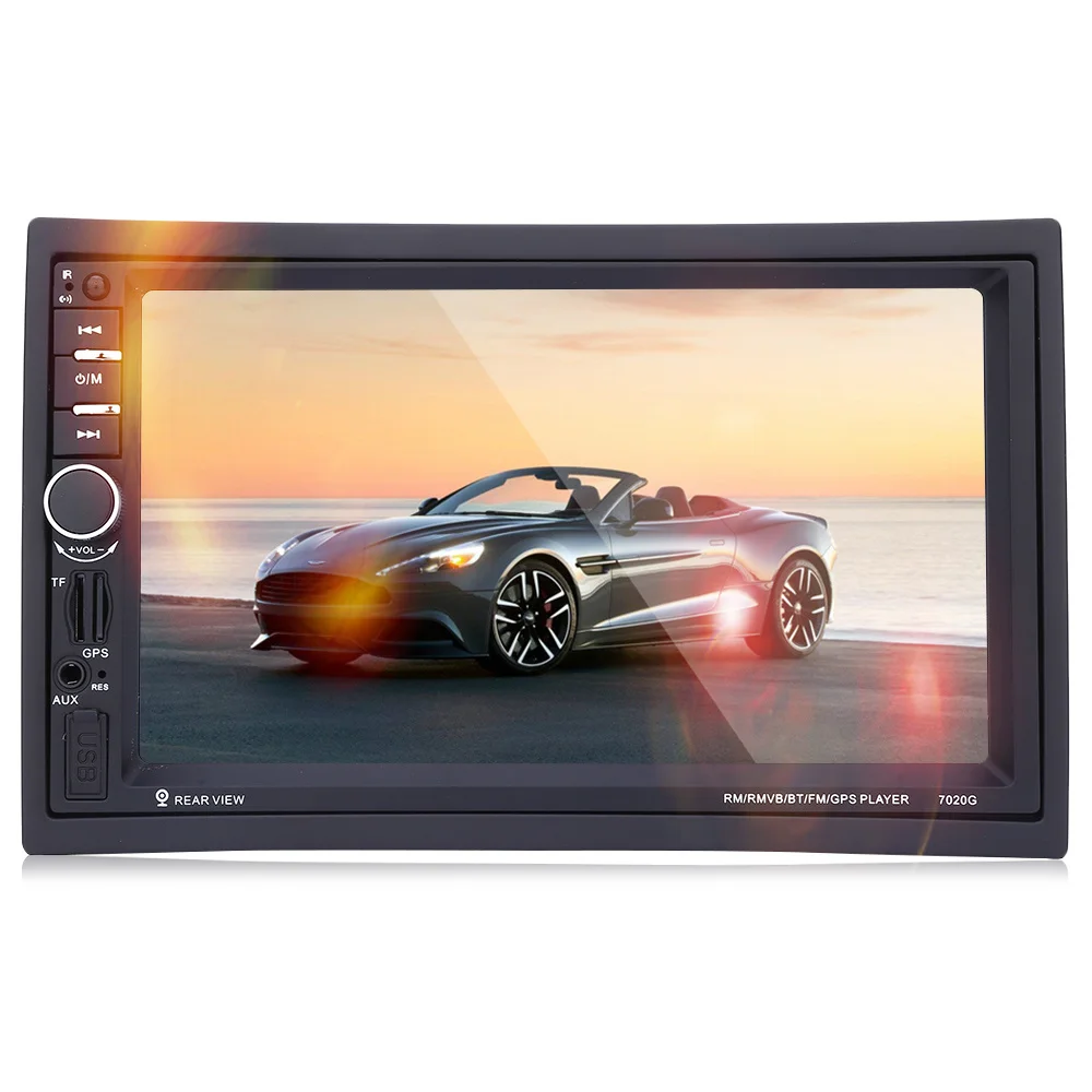 GBtiger 7020G 7 inch 2Din Car MP5 Player with Rearview Camera Bluetooth FM GPS Touch Screen Car Audio Stereo With Remote Control