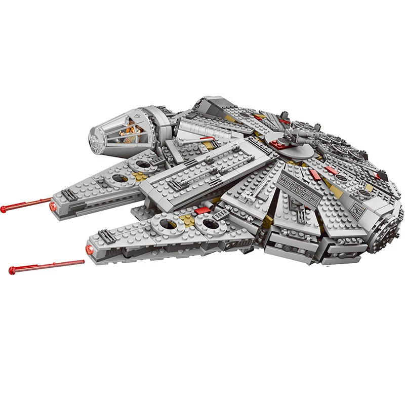 

LEPIN 05007 Star Wars Millennium Falcon Force Awakens Building Blocks Brick Compatible LegoIN 79211 Playmobil Toys For Children