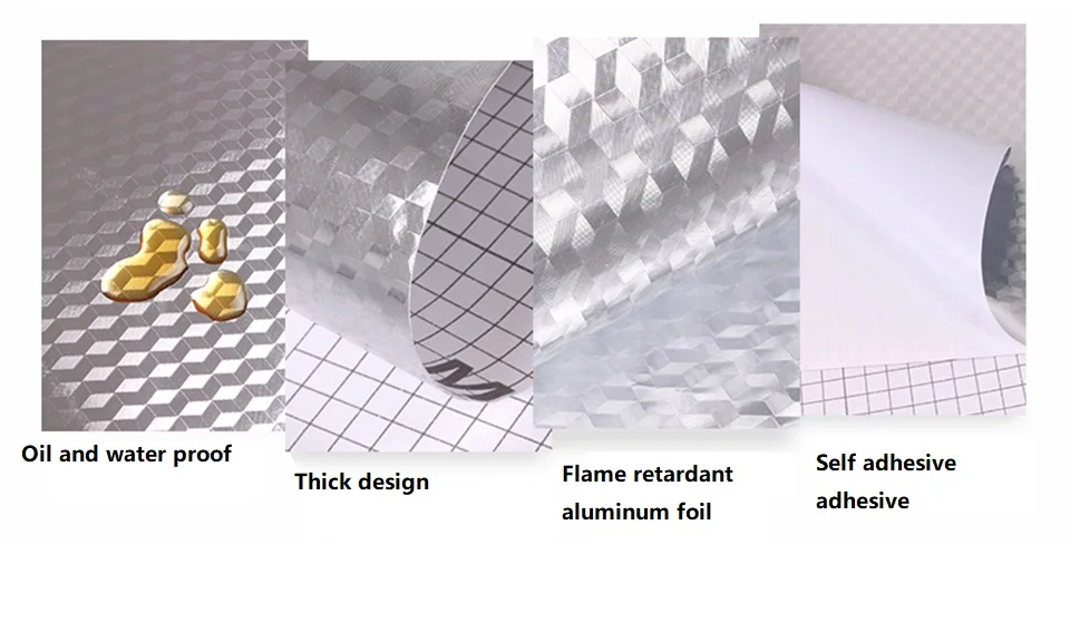 Маслостойкие водонепроницаемые настенные Стикеры для кухни Высокая термостойкая печь для приготовления пищи самоклеющиеся обои для дома
