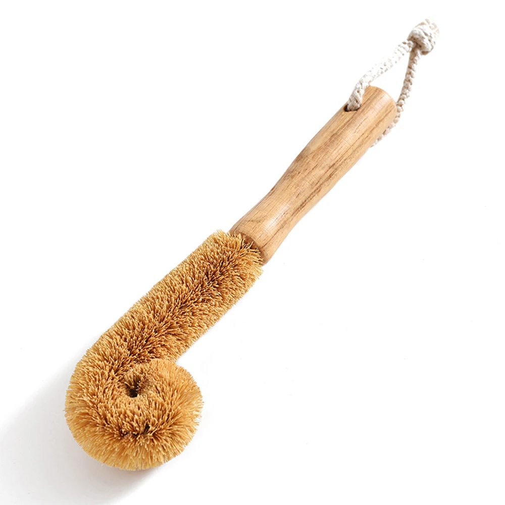 

Coconut Tree Cup Brush Long-Handled Cleaning Brush Kitchen Washing Cup Tweezers Glass Decontamination Helper Baby Bottle Brush