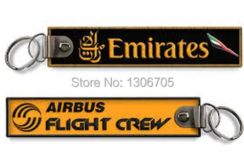 Бирки экипажа полета Emirates Airbus