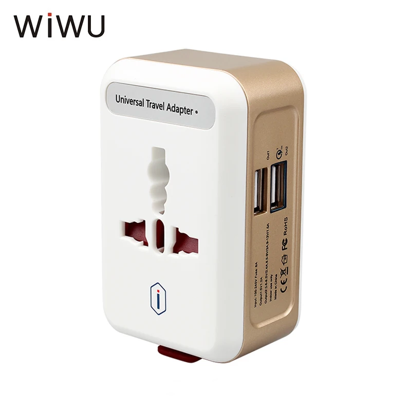 Wiwu Универсальный зарядное устройство с двумя USB стены AC зарядка Розетки