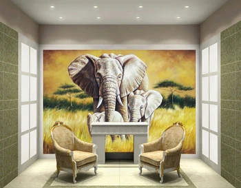 

3d Animal Mural oil painting wall paper painting non-woven ktv Large Mural Wallpaper 3D for Walls Design Wall Painting Modern