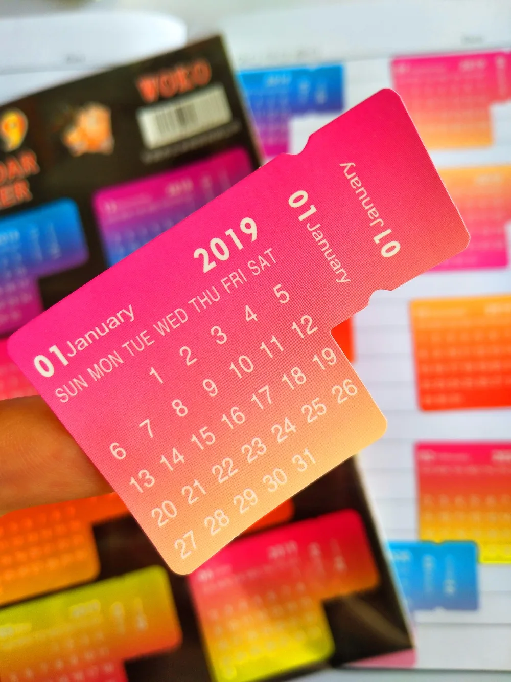 

Cute 2019 Year Rainbow Color Calendar Sticker Notebook Index DIY Decorative Monthly Category Sticker Planner Accessories Escolar
