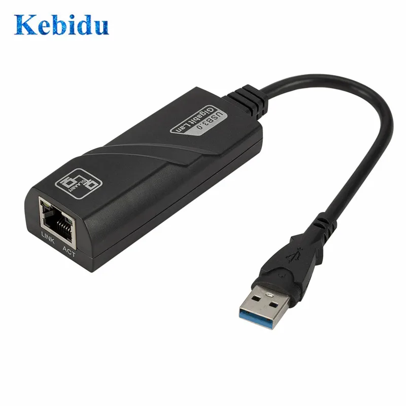 KEBIDU USB 3,0 к RJ45 сетевая карта проводной LAN сетевой адаптер Ethernet 10/100/1000) Мбит/с для ПК