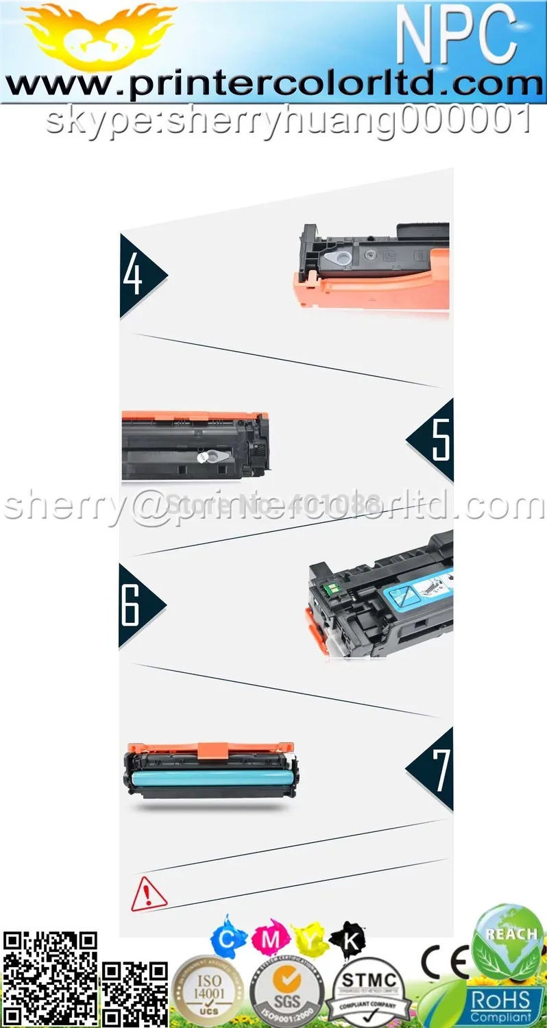Для hp CE320A CE321A CE322A CE323A совместимый цветной тонер-картридж для лазерного принтера hp color laserjet CP1525N 1525NW CM1415FN