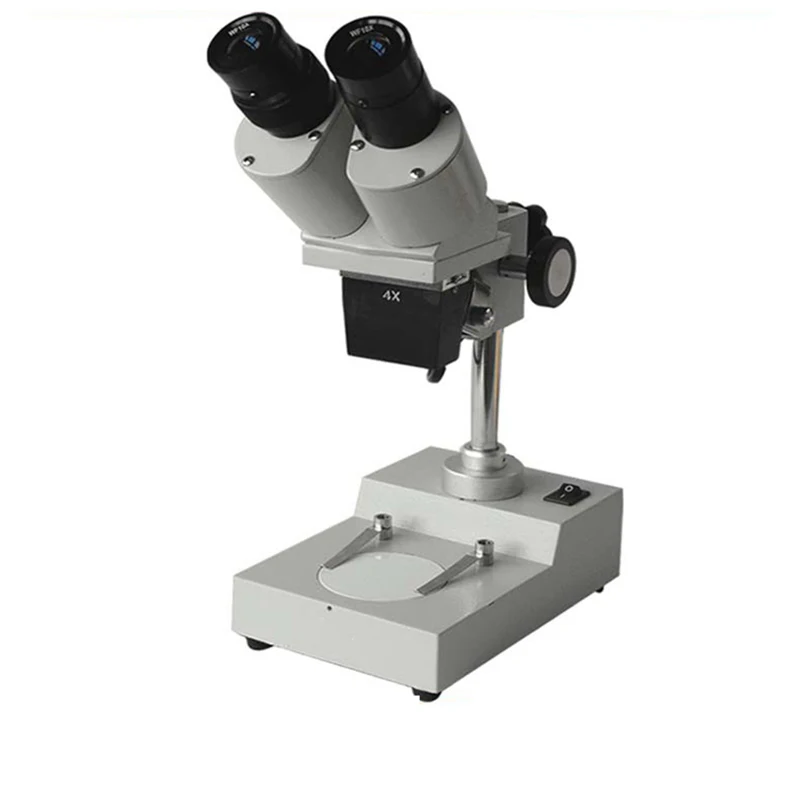 

40x Illuminated Industrial Stereo Microscope with Top Halogen Lamp WF10x Eyepiece 4x Objective Soldering Tool for PCB Inspection