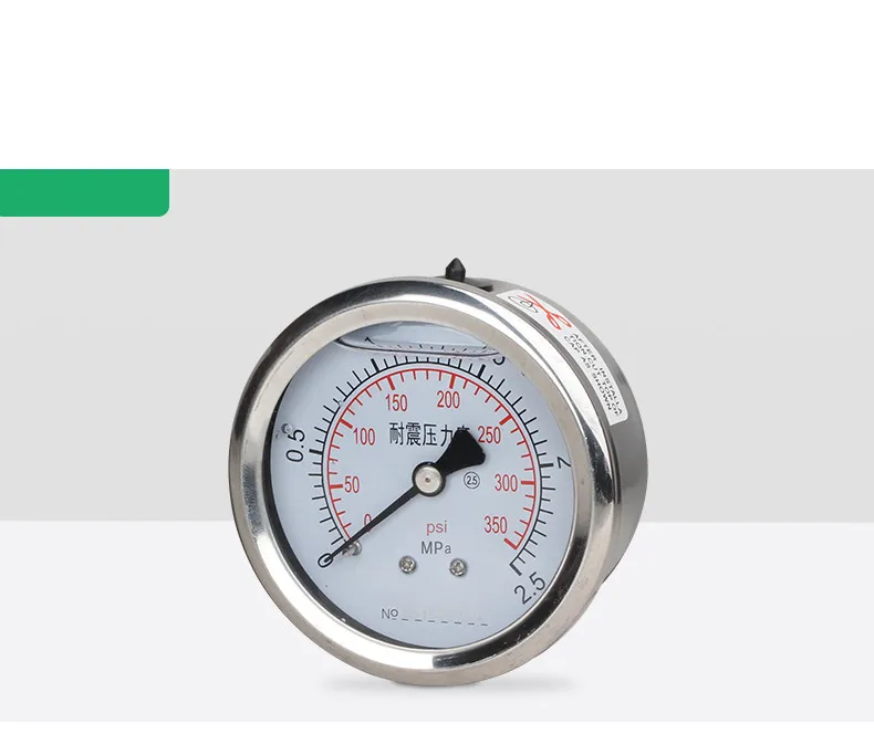 

Manometer BSPP 1/4in. Male Thread Axial Pressure Gauge-100% SS304 Stainless Steel Vacuum/Non-vacuum