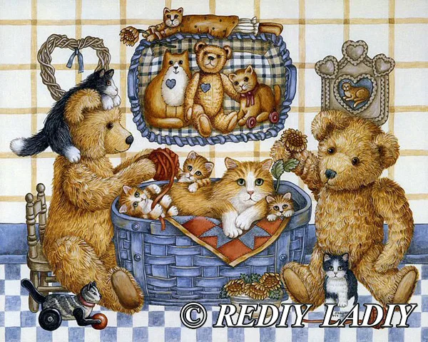 Rediy ladiy Алмазная мозаика медведь мультфильм Тедди алмазная живопись наборы для вышивки крестом Алмазная вышивка узоры Стразы искусство - Цвет: RF85166