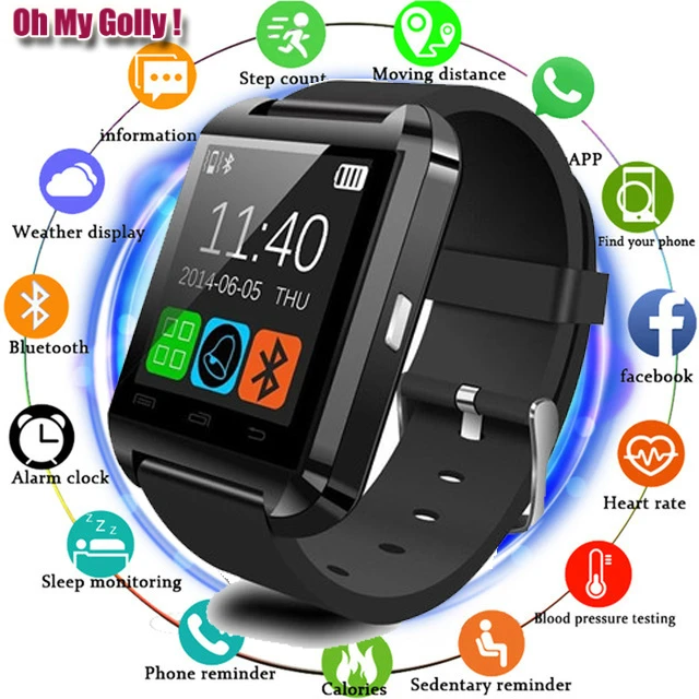 Smartwatch Phone Bluetooth U8 Smart watch Clock Sync