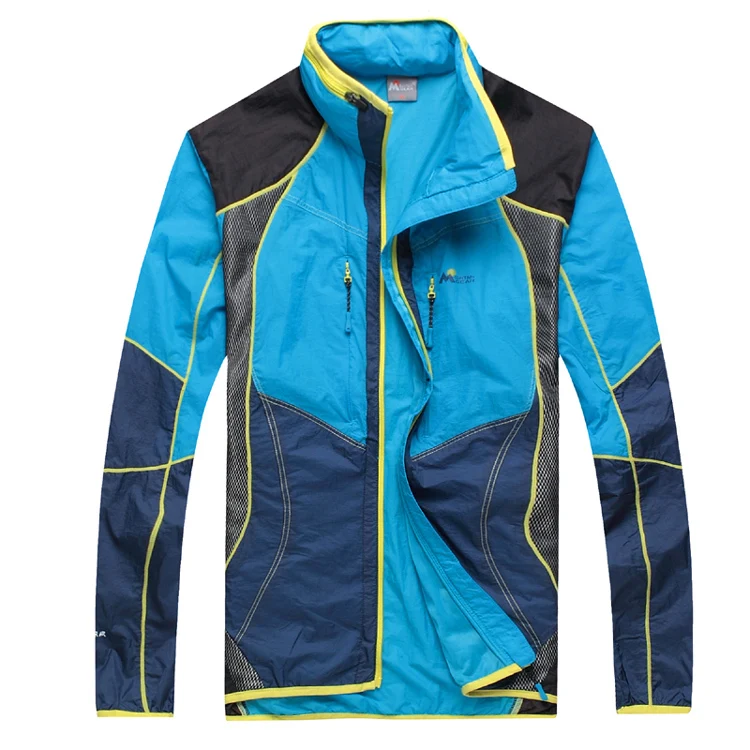 Men Active Jackets for Outdoors,Breathable,Waterproof,Polyester,Stand
