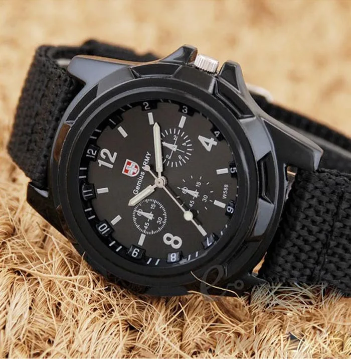 

Mens Watch Gemius Army Racing Force Military Sport Fabric Band zegarek meski relojes para hombre relogio masculino kol saati