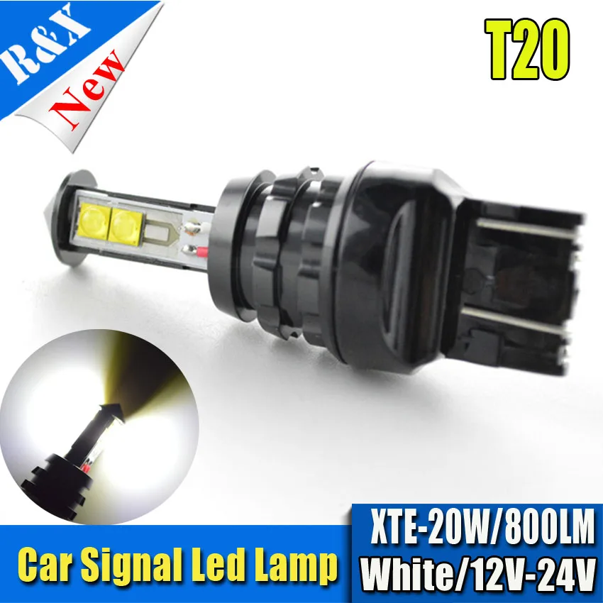 1 шт. x 20 Вт T20 7440 W21W WY21W 4 SMD, CAN-шина, светодиод супер яркий красный, белый Amber автомобиль хвост лампы тормоз Огни Авто Обратный 12V 24V