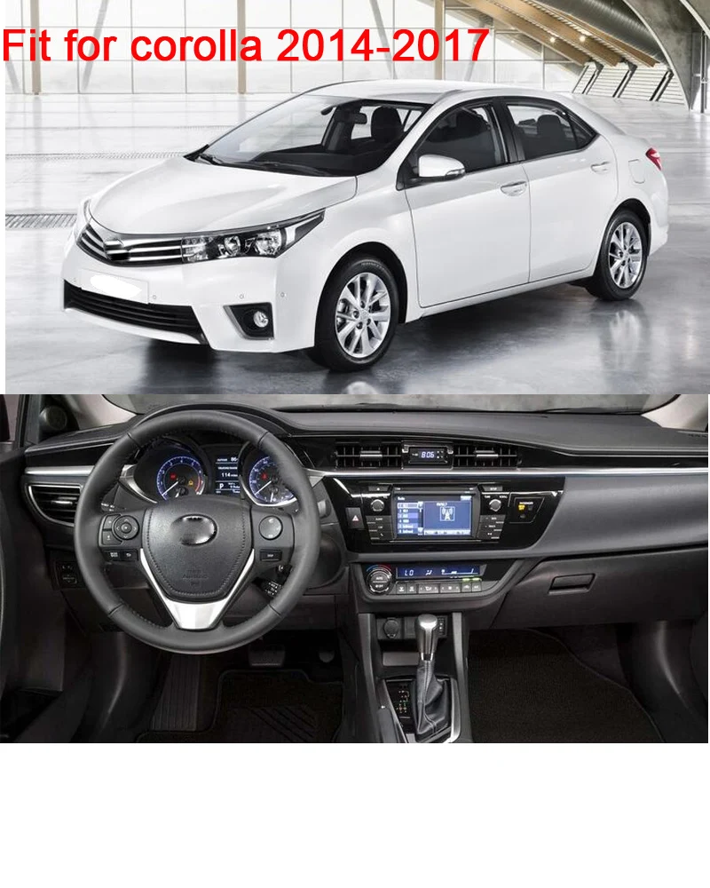 Discount 9" two din android 9.0 car radio gps for toyota corolla left driving 2014 2015 2016 with gps navigation built in wifi audio 4