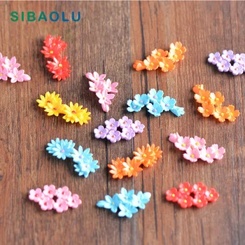 

5pcs/ bag Mini Simulation Flowers Miniature Figures Garden Decoration mini DIY fairy garden statue Art Craft Home Decoration